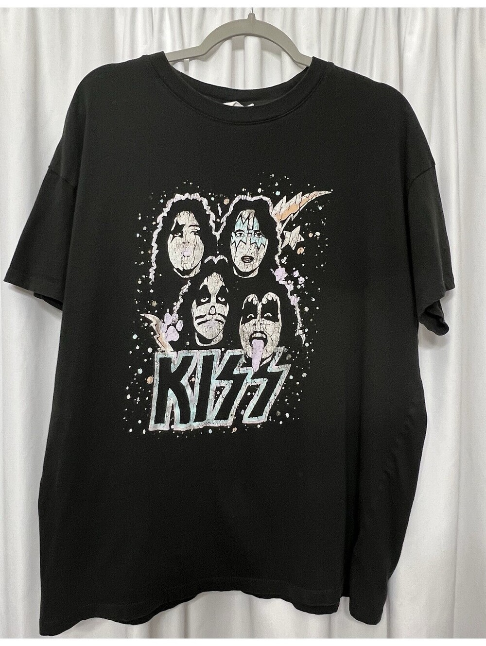 Kiss Rock Band Cotton On Relaxed Boyfriend Tee Black Shirt Men’s Size Large